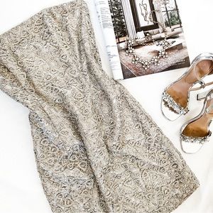 Jessica McClintock • Strapless Sequin Mini Dress